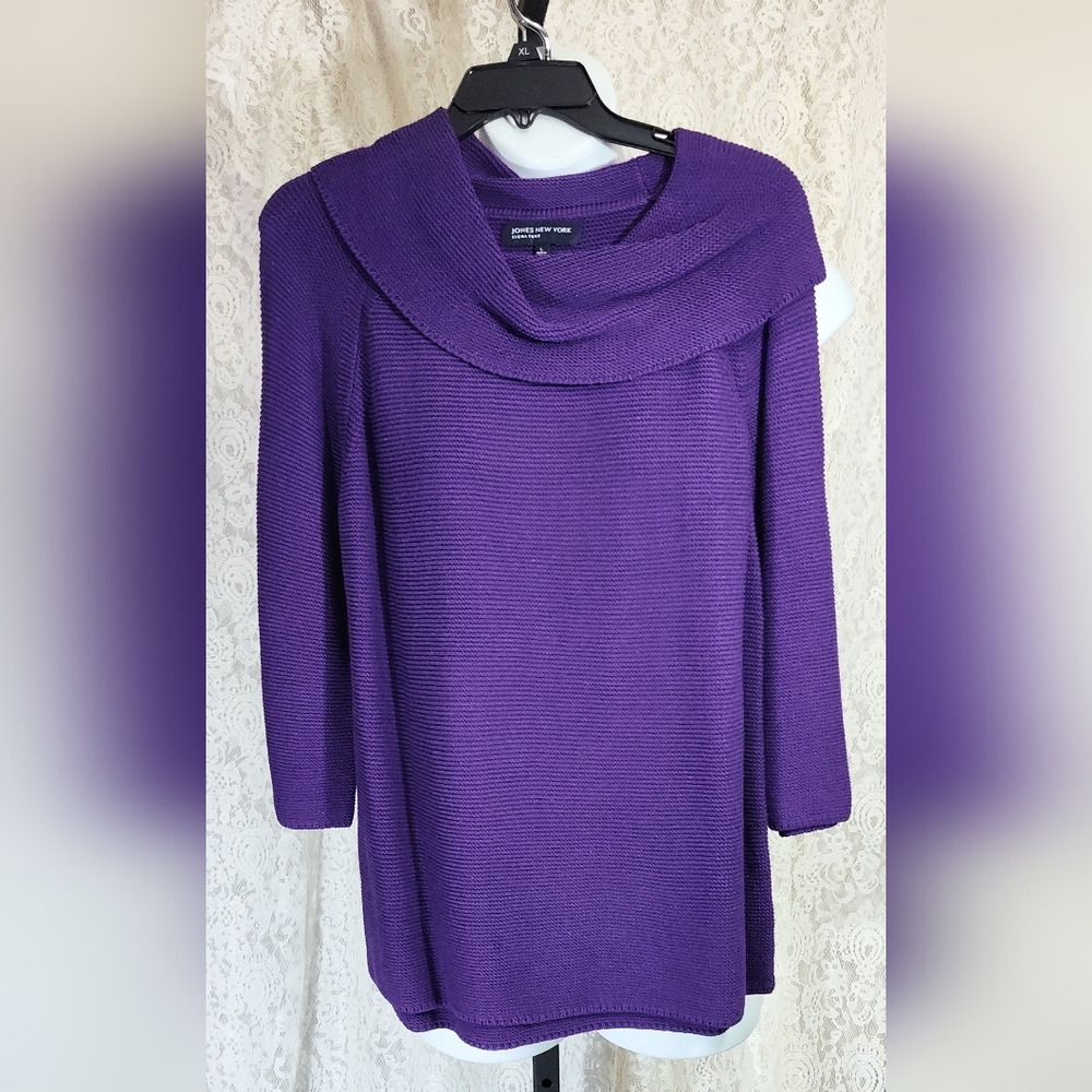 Jones NY Purple Cowl Neck Sweater NWOT